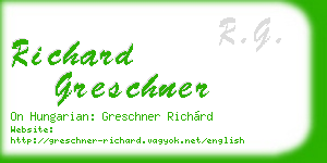 richard greschner business card